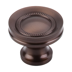 1-1/4 Inch Length Oil Rubbed Button Faced Cabinet Knob, Oil Rubbed Bronze