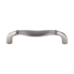 3-3/4 Inch Center to Center Edwardian Bow Cabinet Pull, Pewter Antique
