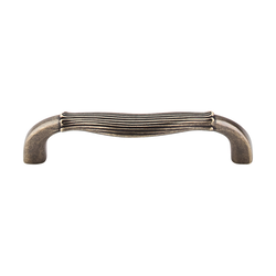 3-3/4 Inch Center to Center Edwardian Bow Cabinet Pull, German Bronze