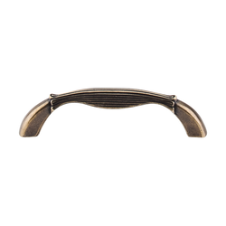 3-3/4 Inch Center to Center Edwardian Straight Cabinet Pull, German Bronze