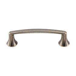 3-3/4 Inch Center to Center Edwardian Rue Cabinet Pull, German Bronze