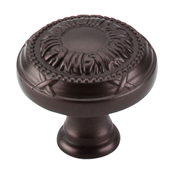 1-1/8 Inch Length Edwardian Ribbon Cabinet Knob, Oil Rubbed Bronze