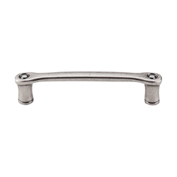 3-3/4 Inch Center to Center Edwardian Link Cabinet Pull, Pewter Antique