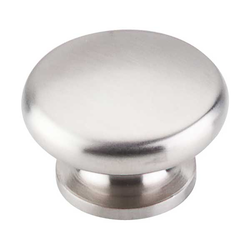 10% OFF 1-1/2 Inch Length Stainless Flat Round Cabinet Knob, Brushed Stainless Steel