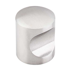 10% OFF 1 Inch Length Stainless Indent Cabinet Knob, Brushed Stainless Steel