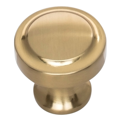 Bradbury Knob 1-1/4 inch Diameter Warm Brass