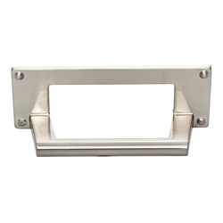 Bradbury Cup Pull 3 inch Center to Center Brushed Nickel