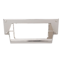 Bradbury Cup Pull 3 inch Center to Center Polished Nickel