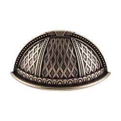 2-1/2 Inch Center to Center Trevi Cup Pull, German Bronze