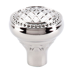 1-5/16 Inch Length Trevi Round Cabinet Knob, Polished Nickel