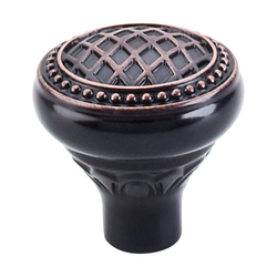 1-5/16 Inch Length Trevi Round Cabinet Knob, Tuscan Bronze