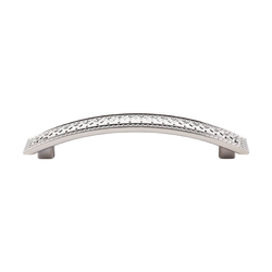 5 Inch Center to Center Trevi Crest Cabinet Pull, Polished Nickel