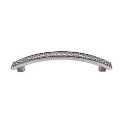 5 Inch Center to Center Trevi Crest Cabinet Pull, Pewter Antique
