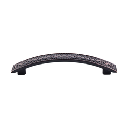 5 Inch Center to Center Trevi Crest Cabinet Pull, Tuscan Bronze