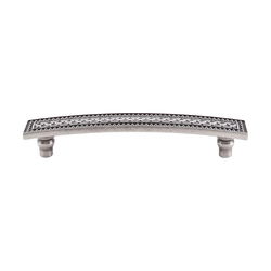 5 Inch Center to Center Trevi Cabinet Pull, Pewter Antique