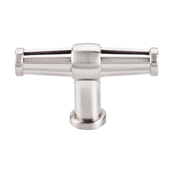 2-1/2 Inch Length Luxor T-Handle Cabinet Knob, Brushed Satin Nickel