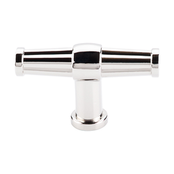 2-1/2 Inch Length Luxor T-Handle Cabinet Knob, Polished Nickel