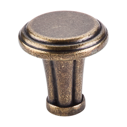 1-1/4 Inch Length Luxor Cabinet Knob, German Bronze