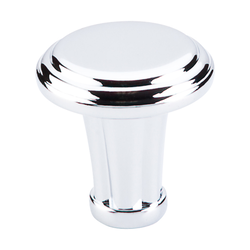 1-1/4 Inch Length Luxor Cabinet Knob, Polished Chrome