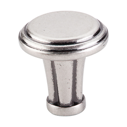 1-1/4 Inch Length Luxor Cabinet Knob, Pewter Antique