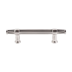 3-3/4 Inch Center to Center Luxor Cabinet Pull, Brushed Satin Nickel