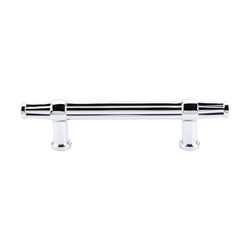 3-3/4 Inch Center to Center Luxor Cabinet Pull, Polished Chrome