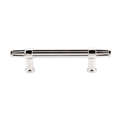 3-3/4 Inch Center to Center Luxor Cabinet Pull, Polished Nickel