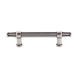 3-3/4 Inch Center to Center Luxor Cabinet Pull, Pewter Antique