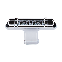 2-5/8 Inch Length Tower Bridge T-Handle Cabinet Knob, Polished Chrome
