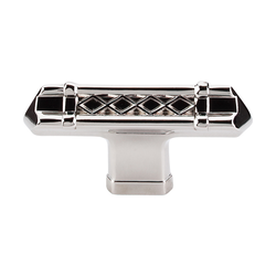 2-5/8 Inch Length Tower Bridge T-Handle Cabinet Knob, Polished Nickel