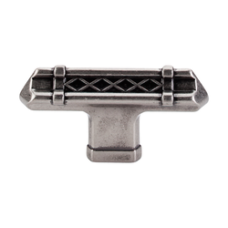 2-5/8 Inch Length Tower Bridge T-Handle Cabinet Knob, Pewter Antique