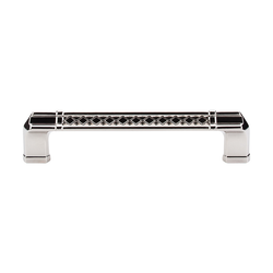 5 Inch Center to Center Tower Bridge Bridge Cabinet Pull, Polished Nickel