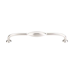 8-13/16 Inch Center to Center Chareau D-Pull Cabinet Pull, Brushed Satin Nickel