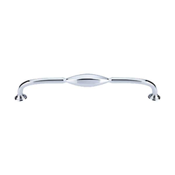 8-13/16 Inch Center to Center Chareau D-Pull Cabinet Pull, Polished Chrome