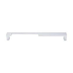 9 Inch Center to Center Sanctuary II Modern Metro Notch Cutout Left Cabinet Pull, Polished Chrome