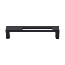 5 Inch Center to Center Sanctuary II Modern Metro Slot Cabinet Pull, Flat Black