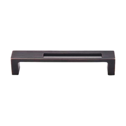 5 Inch Center to Center Sanctuary II Modern Metro Slot Cabinet Pull, Tuscan Bronze