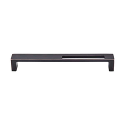 7 Inch Center to Center Sanctuary II Modern Metro Slot Cabinet Pull, Tuscan Bronze