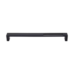 9 Inch Center to Center Sanctuary II Modern Metro Slot Cabinet Pull, Flat Black
