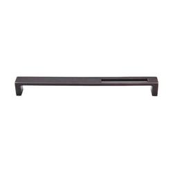 9 Inch Center to Center Sanctuary II Modern Metro Slot Cabinet Pull, Tuscan Bronze