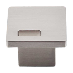 1-1/4 Inch Length Sanctuary II Modern Metro Slot Cabinet Knob, Brushed Satin Nickel