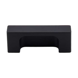 2 Inch Center to Center Sanctuary II Modern Metro Tab Finger Pull, Flat Black