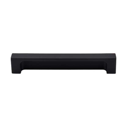 5 Inch Center to Center Sanctuary II Modern Metro Tab Finger Pull, Flat Black