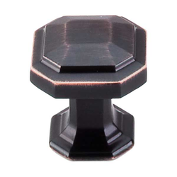 1-1/8 Inch Length Chareau Emerald Cabinet Knob, Tuscan Bronze