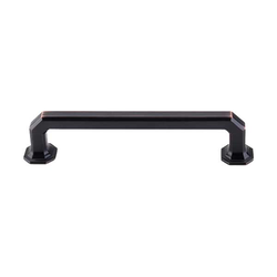 5 Inch Center to Center Chareau Emerald Cabinet Pull, Tuscan Bronze