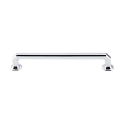 7 Inch Center to Center Chareau Emerald Cabinet Pull, Polished Chrome