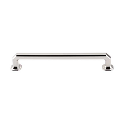 7 Inch Center to Center Chareau Emerald Cabinet Pull, Polished Nickel