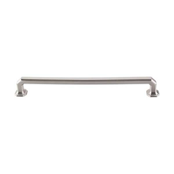 9 Inch Center to Center Chareau Emerald Cabinet Pull, Brushed Satin Nickel