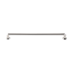 12 Inch Center to Center Chareau Emerald Cabinet Pull, Polished Nickel