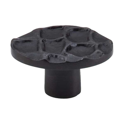 2 Inch Length Cobblestone Oval Cabinet Knob, Coal Black